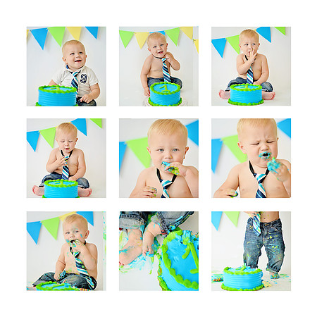 Cake smash collage