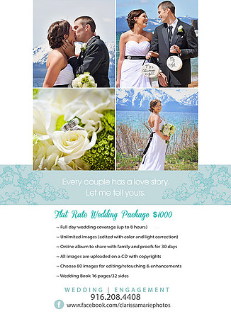 Wedding Flyer Flat Rate Back FB